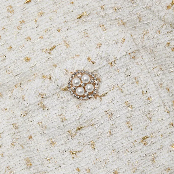 Self Portrait Dresses Cream Metallic Boucle Mini Jacket Dress 8211 Women Self Portrait Dresses Cream Metallic Boucle Mini Jacket Dress 8211 Women