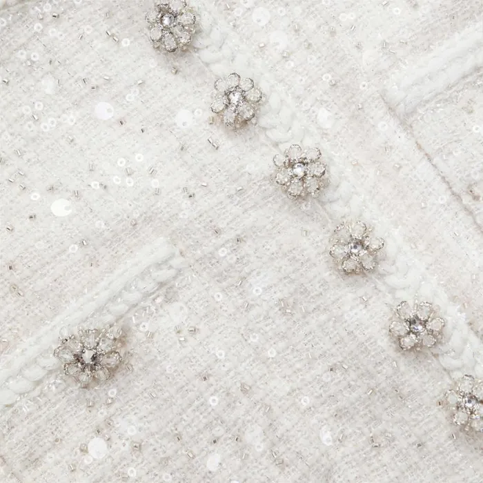 Self Portrait Dresses Cream Sequin Boucle Maxi Dress 8211 Women Self Portrait Dresses Cream Sequin Boucle Maxi Dress 8211 Women