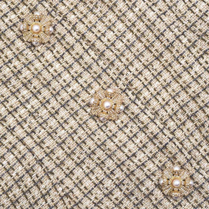 Self Portrait Dresses Gold Boucle Mini Dress 8211 Women Self Portrait Dresses Gold Boucle Mini Dress 8211 Women