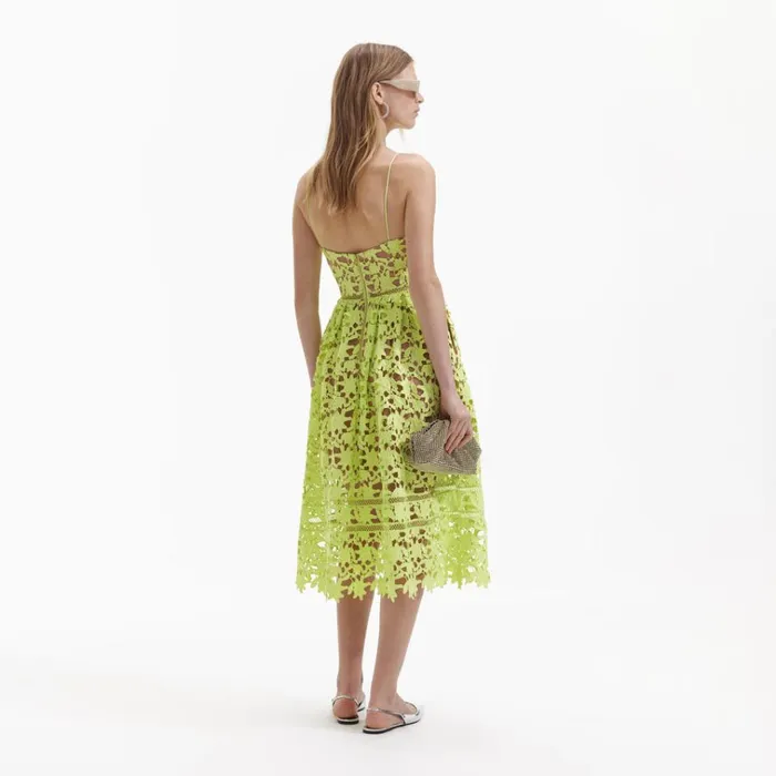 Self Portrait Dresses Lime Azaelea Lace Midi Dress 8211 Women Self Portrait Dresses Lime Azaelea Lace Midi Dress 8211 Women