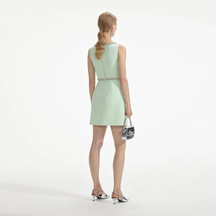 Self Portrait Dresses Mint Diamante Bow Trim Mini Dress 8211 Women Self Portrait Dresses Mint Diamante Bow Trim Mini Dress 8211 Women