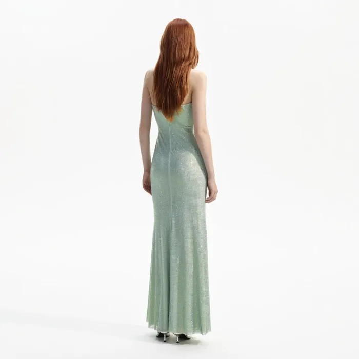 Self Portrait Dresses Mint Rhinestone Strapless Maxi Dress 8211 Women Self Portrait Dresses Mint Rhinestone Strapless Maxi Dress 8211 Women