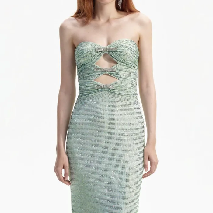 Self Portrait Dresses Mint Rhinestone Strapless Maxi Dress 8211 Women Self Portrait Dresses Mint Rhinestone Strapless Maxi Dress 8211 Women