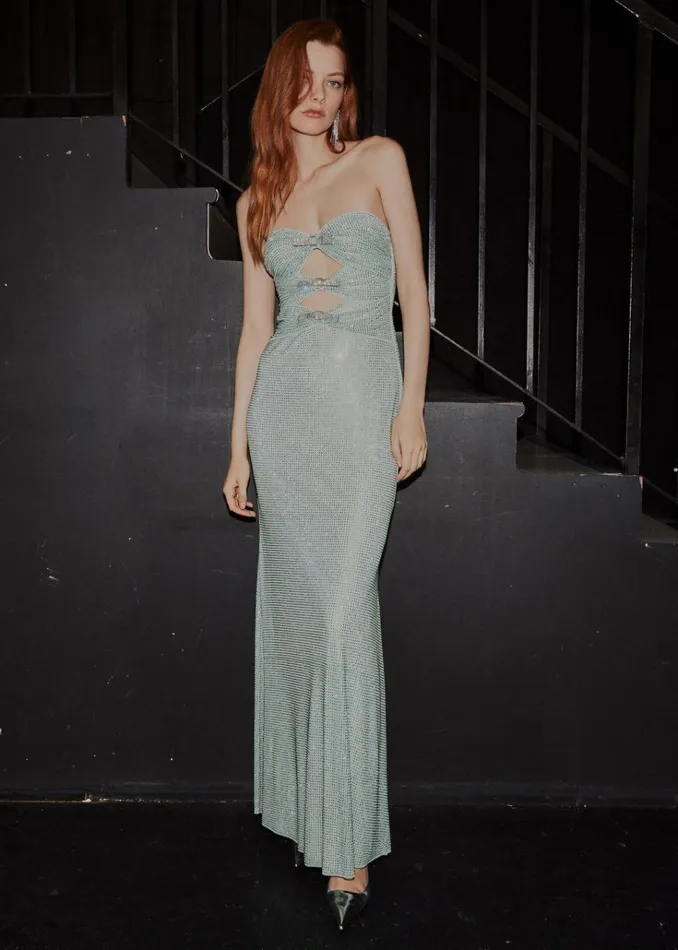 Self Portrait Dresses Mint Rhinestone Strapless Maxi Dress 8211 Women Self Portrait Dresses Mint Rhinestone Strapless Maxi Dress 8211 Women