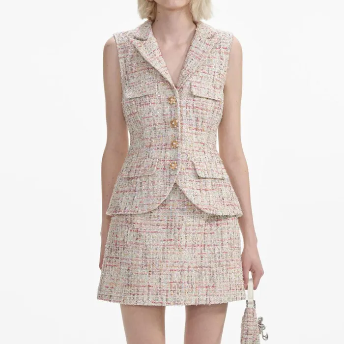 Self Portrait Dresses Pastel Boucle Tailored Mini Dress 8211 Women Self Portrait Dresses Pastel Boucle Tailored Mini Dress 8211 Women