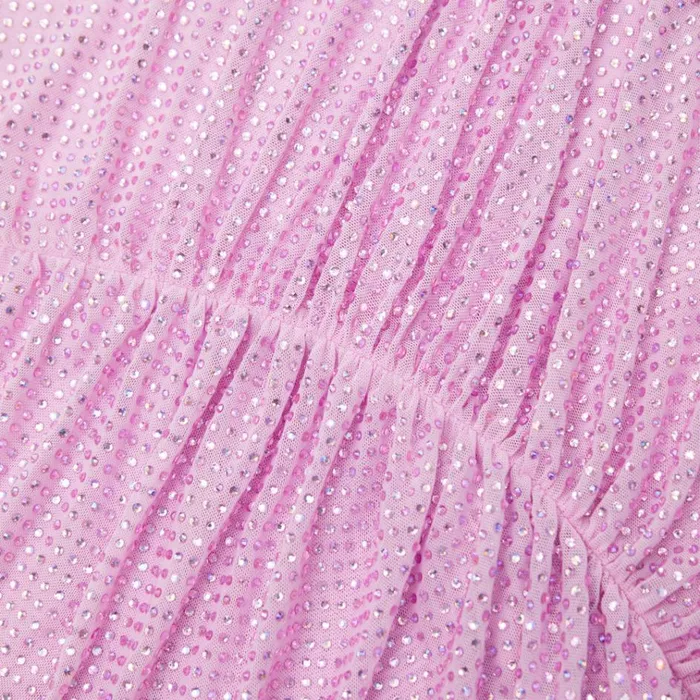 Self Portrait Dresses Pink Rhinestone Mesh Gathered Midi Dress 8211 Women Self Portrait Dresses Pink Rhinestone Mesh Gathered Midi Dress 8211 Women
