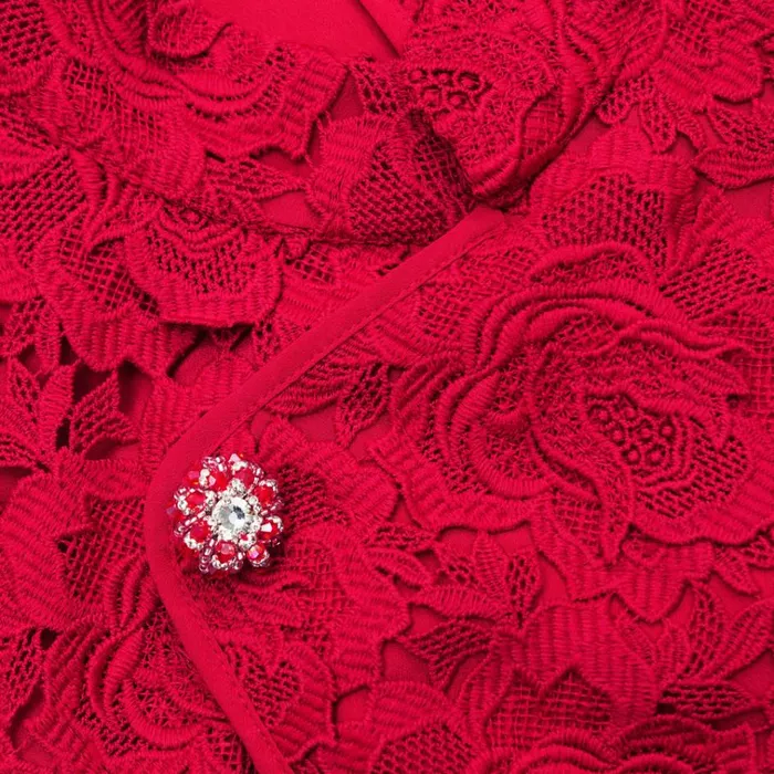 Self Portrait Dresses Red Flower Lace Mini Dress 8211 Women Self Portrait Dresses Red Flower Lace Mini Dress 8211 Women