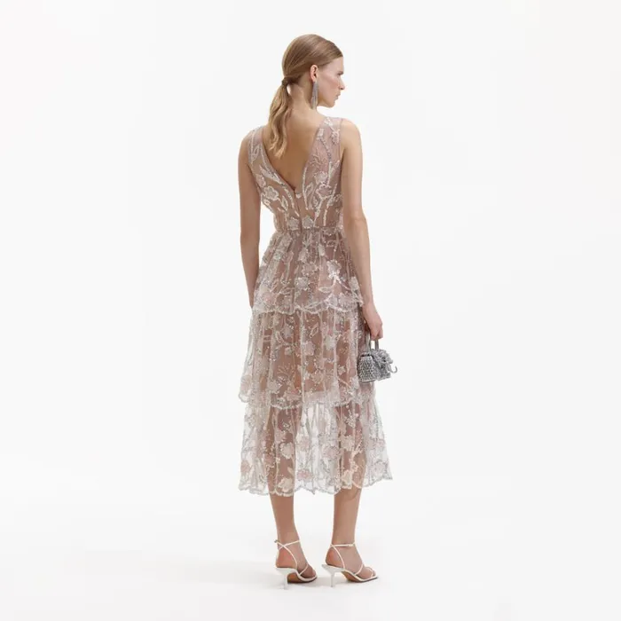Self Portrait Dresses Sequin Flower Midi Dress 8211 Women Self Portrait Dresses Sequin Flower Midi Dress 8211 Women