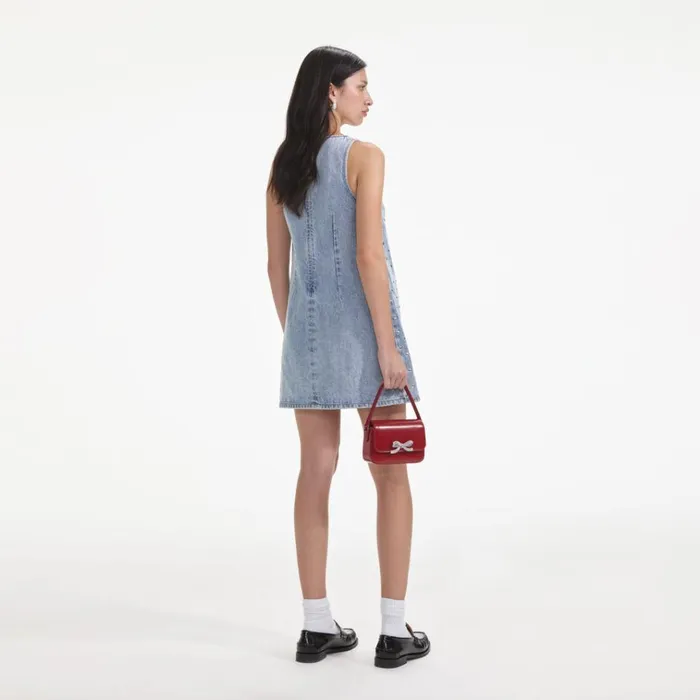 Self Portrait Dresses Square Rhinestone Denim Mini Dress 8211 Women Self Portrait Dresses Square Rhinestone Denim Mini Dress 8211 Women