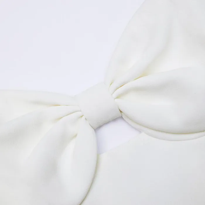 Self Portrait Dresses White Bow Crepe Mini Dress 8211 Women Self Portrait Dresses White Bow Crepe Mini Dress 8211 Women