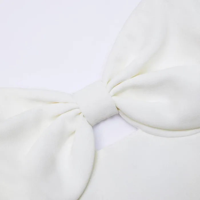 Self Portrait Dresses White Crepe Bow Jumpsuit 8211 Women Self Portrait Dresses White Crepe Bow Jumpsuit 8211 Women