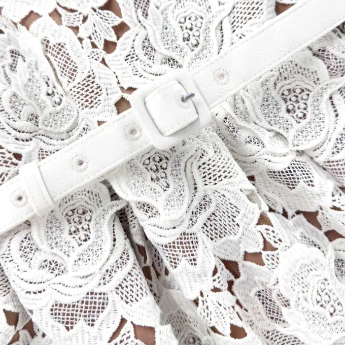 Self Portrait Dresses White Floral Lace Midi Dress 8211 Women Self Portrait Dresses White Floral Lace Midi Dress 8211 Women