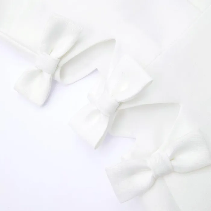 Self Portrait Dresses White Taffeta Bow Mini Dress 8211 Women Self Portrait Dresses White Taffeta Bow Mini Dress 8211 Women