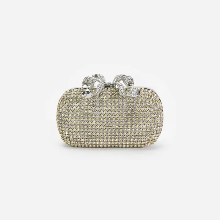 Self Portrait Exclusives Champagne Chainmail Clutch Bag 8211 Women