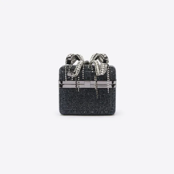 Self Portrait Icons Black Rhinestone Vanity Bag 8211 Women