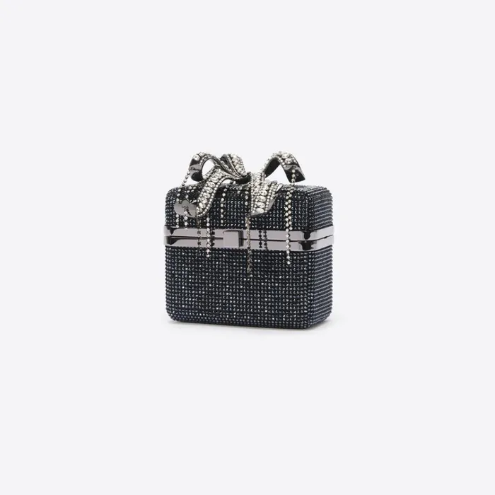 Self Portrait Icons Black Rhinestone Vanity Bag 8211 Women Self Portrait Icons Black Rhinestone Vanity Bag 8211 Women