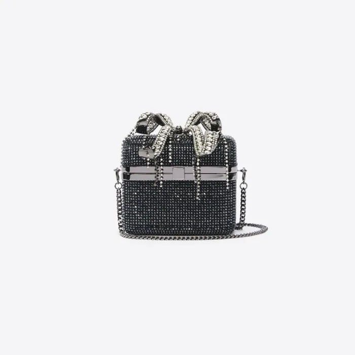 Self Portrait Icons Black Rhinestone Vanity Bag 8211 Women Self Portrait Icons Black Rhinestone Vanity Bag 8211 Women