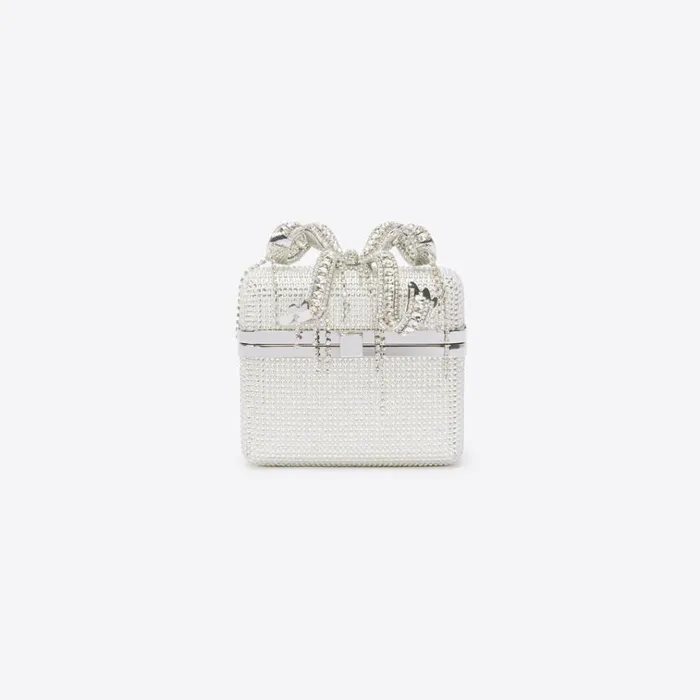 Self Portrait Icons Silver Rhinestone Vanity Bag 8211 Women