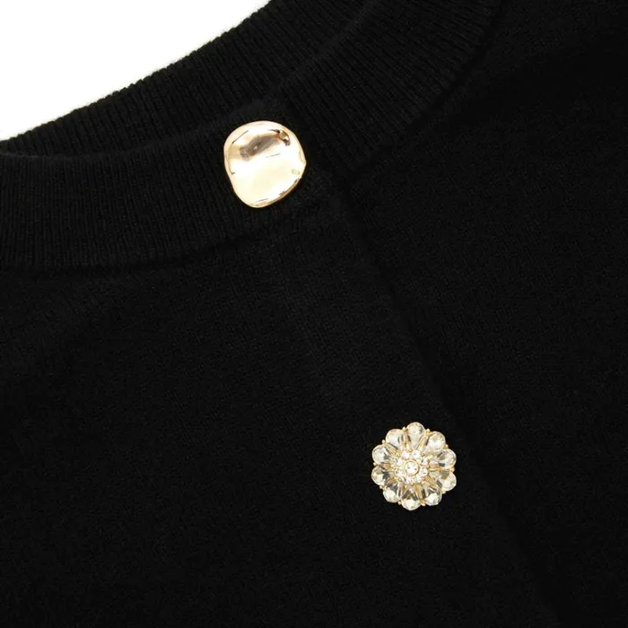 Self Portrait Knitwear Black Cashmere Blend Cardigan 8211 Women Self Portrait Knitwear Black Cashmere Blend Cardigan 8211 Women