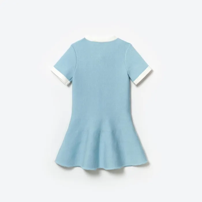Self Portrait Knitwear Blue Knit Mini Dress 8211 Kids Self Portrait Knitwear Blue Knit Mini Dress 8211 Kids