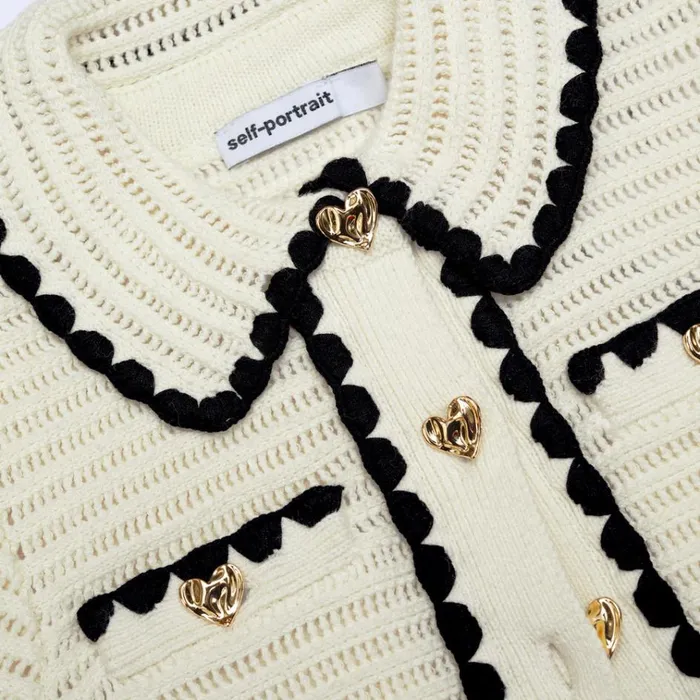 Self Portrait Knitwear Cream Crochet Cardigan 8211 Kids Self Portrait Knitwear Cream Crochet Cardigan 8211 Kids