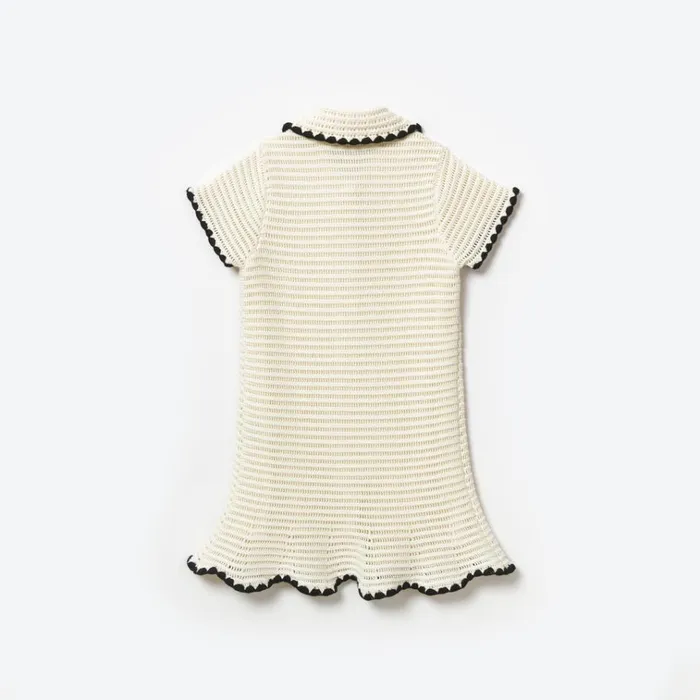 Self Portrait Knitwear Cream Crochet Mini Dress 8211 Kids Self Portrait Knitwear Cream Crochet Mini Dress 8211 Kids