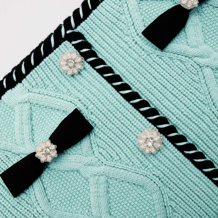Self Portrait Knitwear Mint Cable Knit Mini Skirt 8211 Women Self Portrait Knitwear Mint Cable Knit Mini Skirt 8211 Women