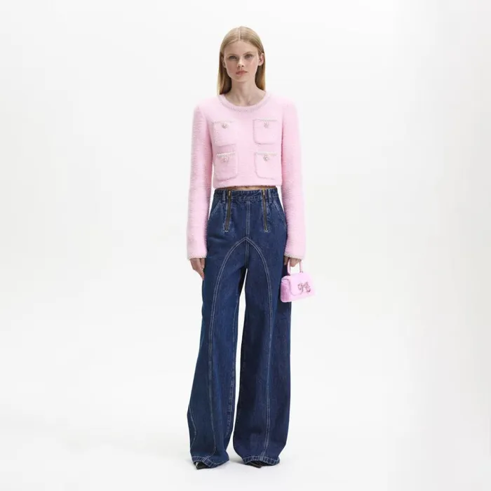 Self Portrait Knitwear Pink Soft Knit Top 8211 Women