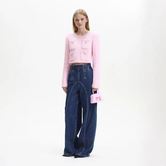Self Portrait Knitwear Pink Soft Knit Top 8211 Women Self Portrait Knitwear Pink Soft Knit Top 8211 Women