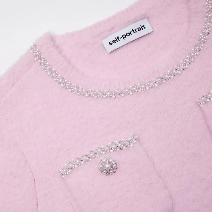 Self Portrait Knitwear Pink Soft Knit Top 8211 Women Self Portrait Knitwear Pink Soft Knit Top 8211 Women