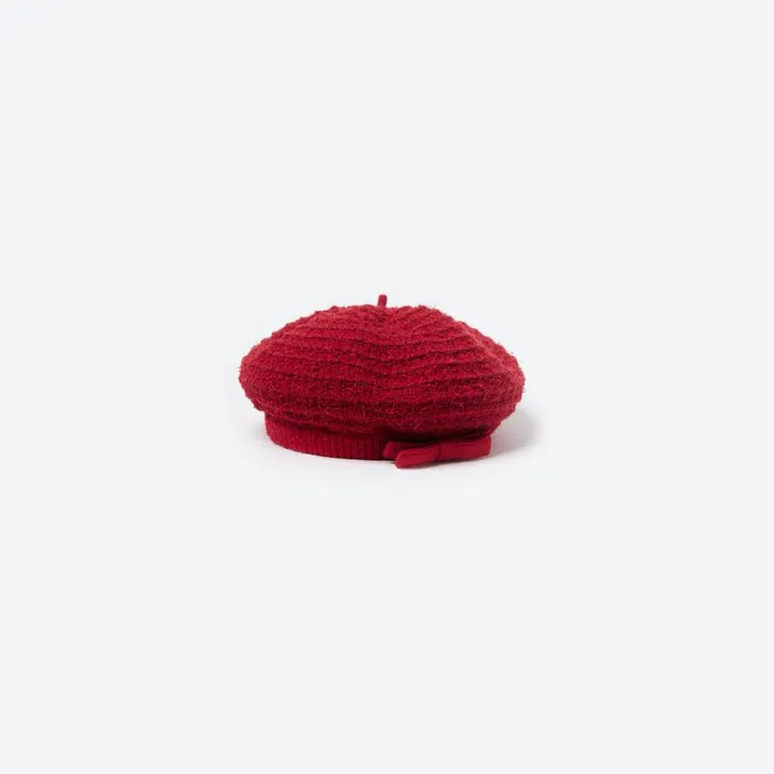 Self Portrait Knitwear Red Knitted Hat 8211 Kids