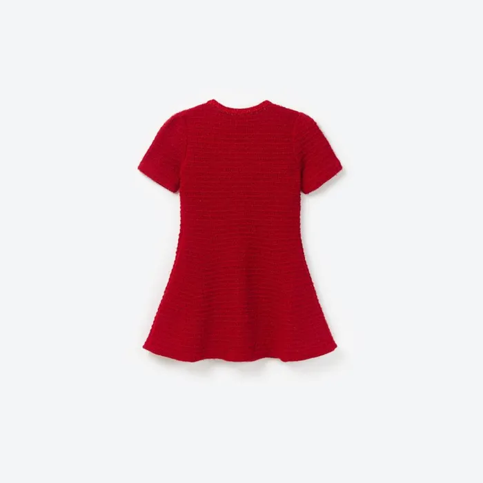 Self Portrait Knitwear Red Textured Knit Dress 8211 Kids Self Portrait Knitwear Red Textured Knit Dress 8211 Kids