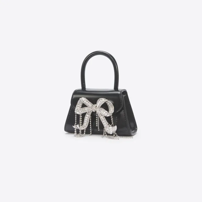 Self Portrait Micro Black Leather Micro Bow Bag 8211 Women Self Portrait Micro Black Leather Micro Bow Bag 8211 Women