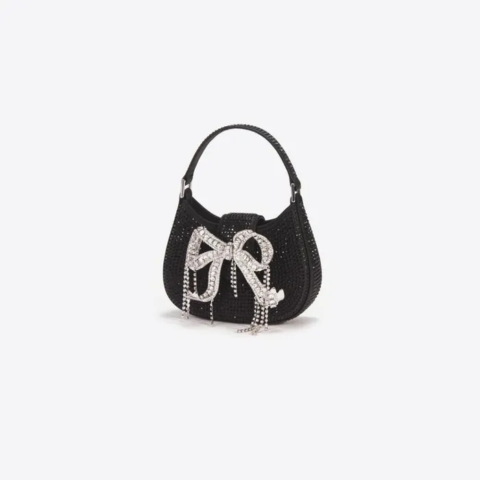 Self Portrait Micro Black Rhinestone Micro Crescent Bag 8211 Women Self Portrait Micro Black Rhinestone Micro Crescent Bag 8211 Women