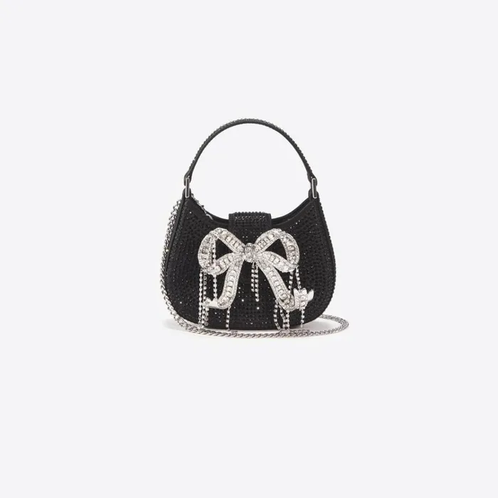 Self Portrait Micro Black Rhinestone Micro Crescent Bag 8211 Women Self Portrait Micro Black Rhinestone Micro Crescent Bag 8211 Women
