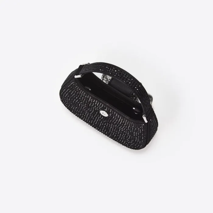 Self Portrait Micro Black Rhinestone Micro Crescent Bag 8211 Women Self Portrait Micro Black Rhinestone Micro Crescent Bag 8211 Women