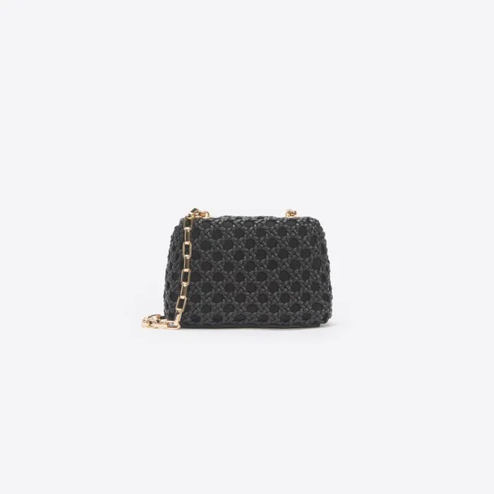 Self Portrait Micro Black Woven Leather Micro Bag 8211 Women Self Portrait Micro Black Woven Leather Micro Bag 8211 Women