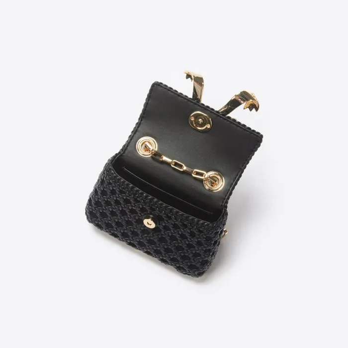 Self Portrait Micro Black Woven Leather Micro Bag 8211 Women Self Portrait Micro Black Woven Leather Micro Bag 8211 Women