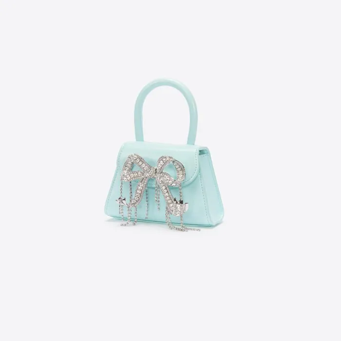 Self Portrait Micro Blue Leather Micro Bow Bag 8211 Women Self Portrait Micro Blue Leather Micro Bow Bag 8211 Women