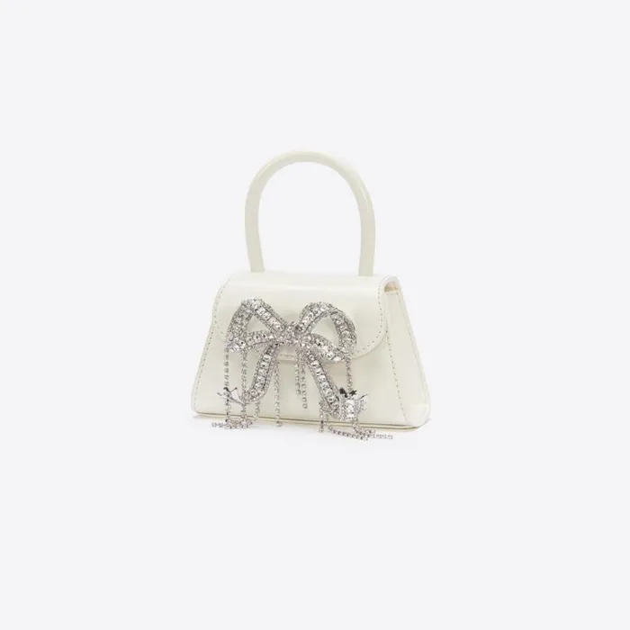 Self Portrait Micro Cream Leather Micro Bow Bag 8211 Women Self Portrait Micro Cream Leather Micro Bow Bag 8211 Women