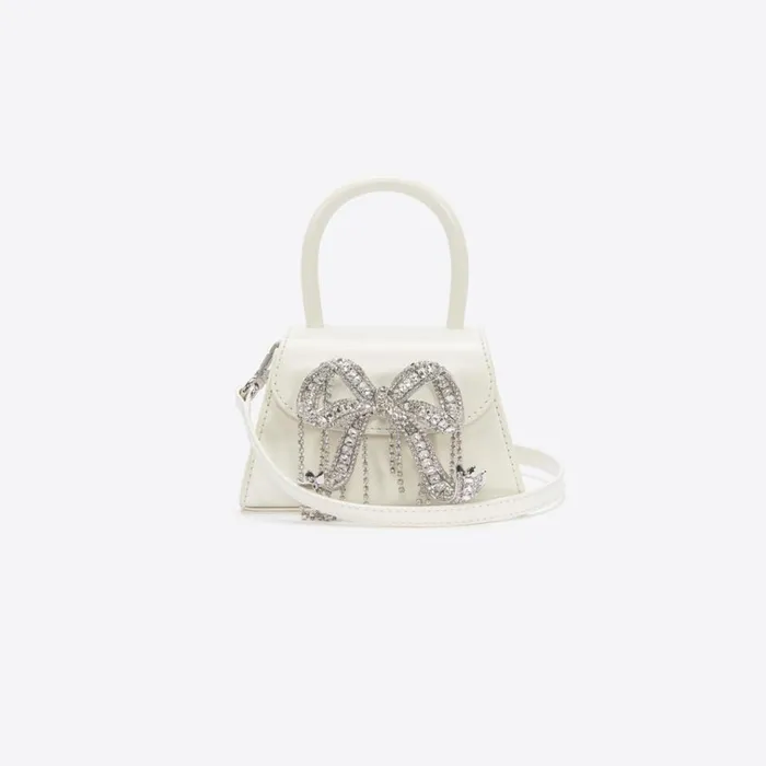 Self Portrait Micro Cream Leather Micro Bow Bag 8211 Women Self Portrait Micro Cream Leather Micro Bow Bag 8211 Women