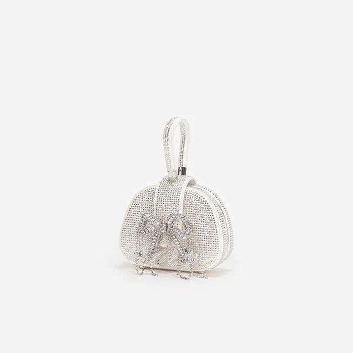 Self Portrait Micro Cream Rhinestone Top Handle Micro Bag 8211 Women Self Portrait Micro Cream Rhinestone Top Handle Micro Bag 8211 Women