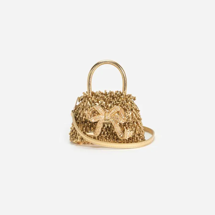 Self Portrait Micro Gold Crystal Embroidery Micro Bag 8211 Women Self Portrait Micro Gold Crystal Embroidery Micro Bag 8211 Women