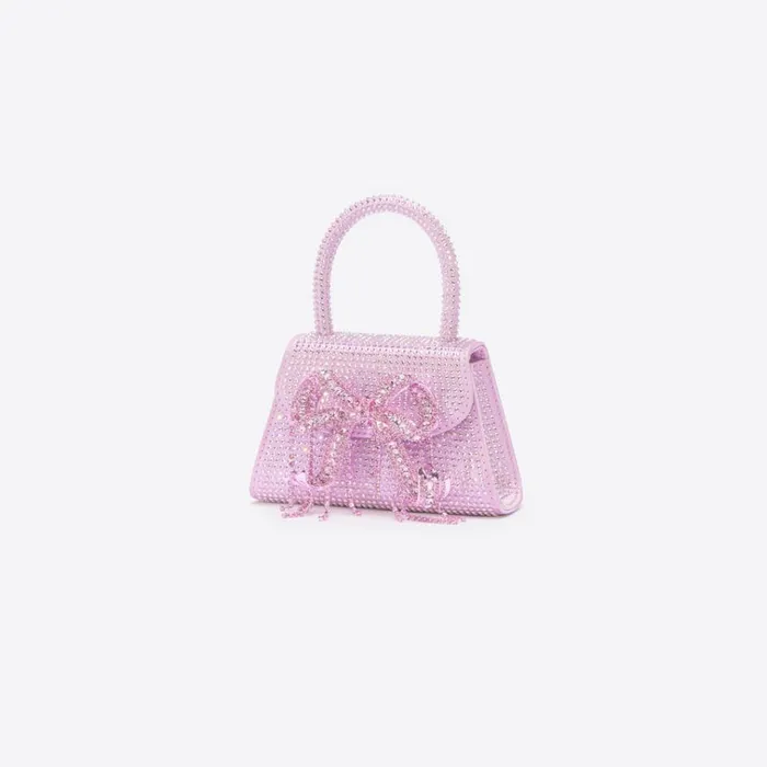 Self Portrait Micro Pink Rhinestone Embellished Micro Bow Bag 8211 Women Self Portrait Micro Pink Rhinestone Embellished Micro Bow Bag 8211 Women