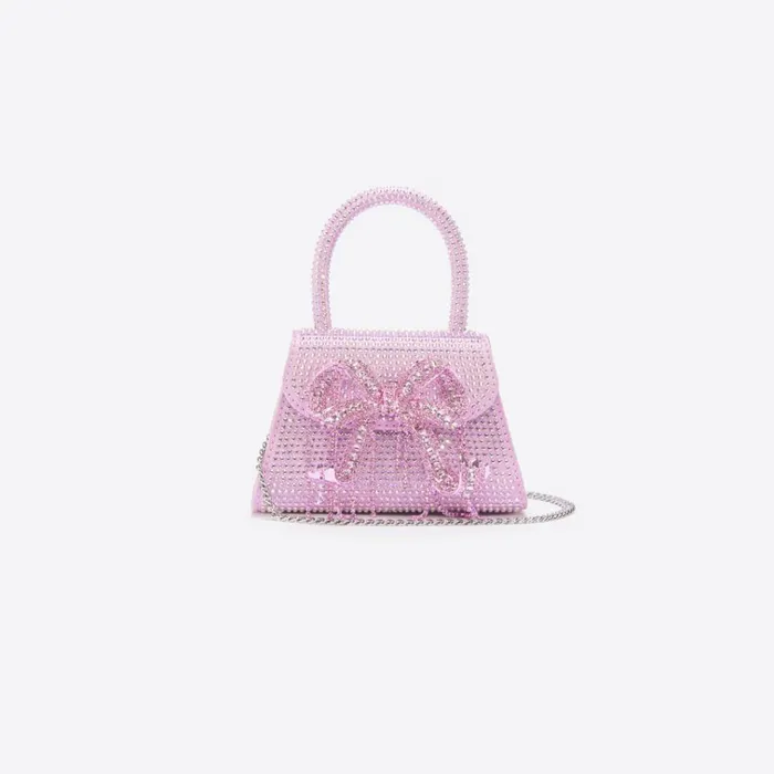 Self Portrait Micro Pink Rhinestone Embellished Micro Bow Bag 8211 Women Self Portrait Micro Pink Rhinestone Embellished Micro Bow Bag 8211 Women