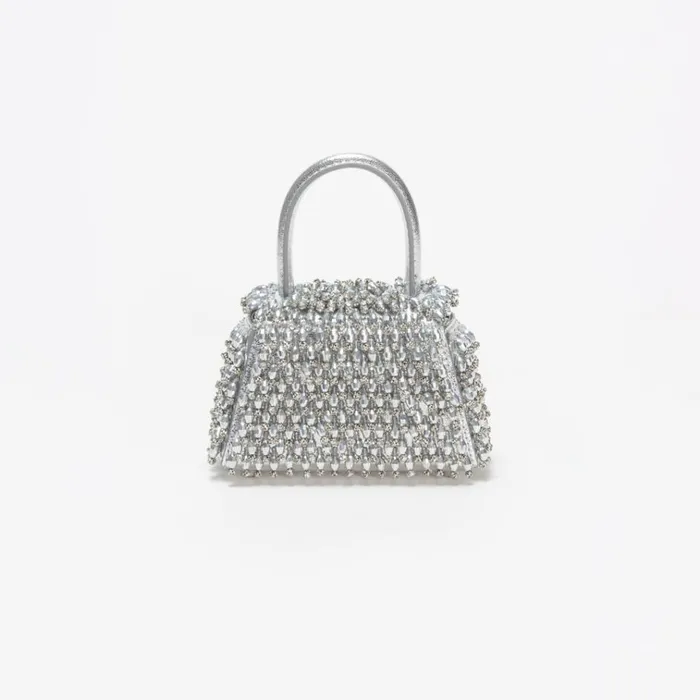 Self Portrait Micro Silver Embellished Micro Bow Bag 8211 Women Self Portrait Micro Silver Embellished Micro Bow Bag 8211 Women