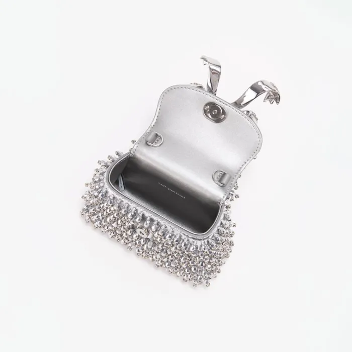 Self Portrait Micro Silver Embellished Micro Bow Bag 8211 Women Self Portrait Micro Silver Embellished Micro Bow Bag 8211 Women