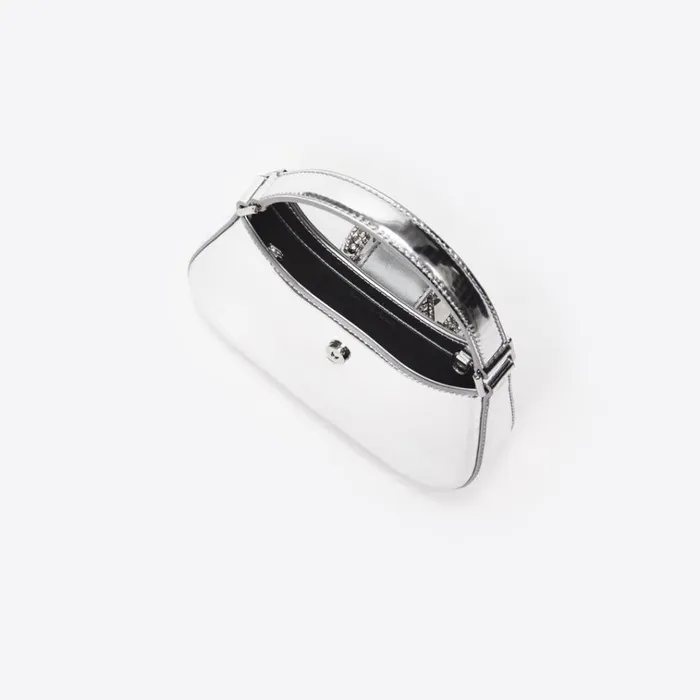 Self Portrait Micro Silver Metallic Micro Embellished Crescent Bag 8211 Women Self Portrait Micro Silver Metallic Micro Embellished Crescent Bag 8211 Women