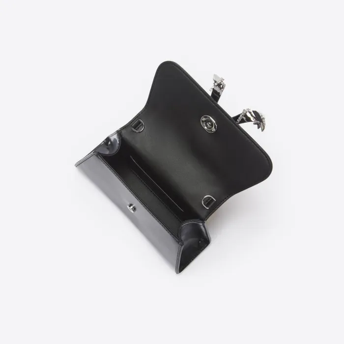 Self Portrait Mini Black Leather Mini Bow Bag 8211 Women Self Portrait Mini Black Leather Mini Bow Bag 8211 Women