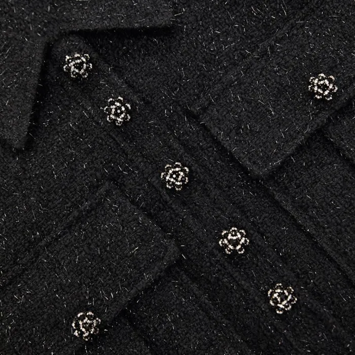 Self Portrait Outerwear Black Boucle Cropped Jacket 8211 Women Self Portrait Outerwear Black Boucle Cropped Jacket 8211 Women